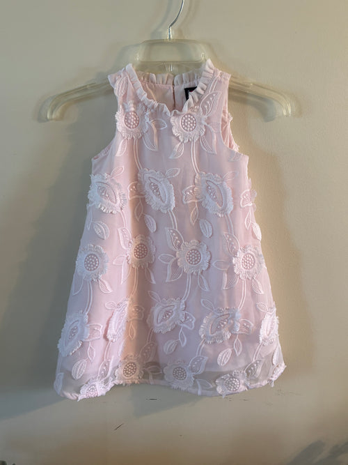 Blush pink embroidered dress