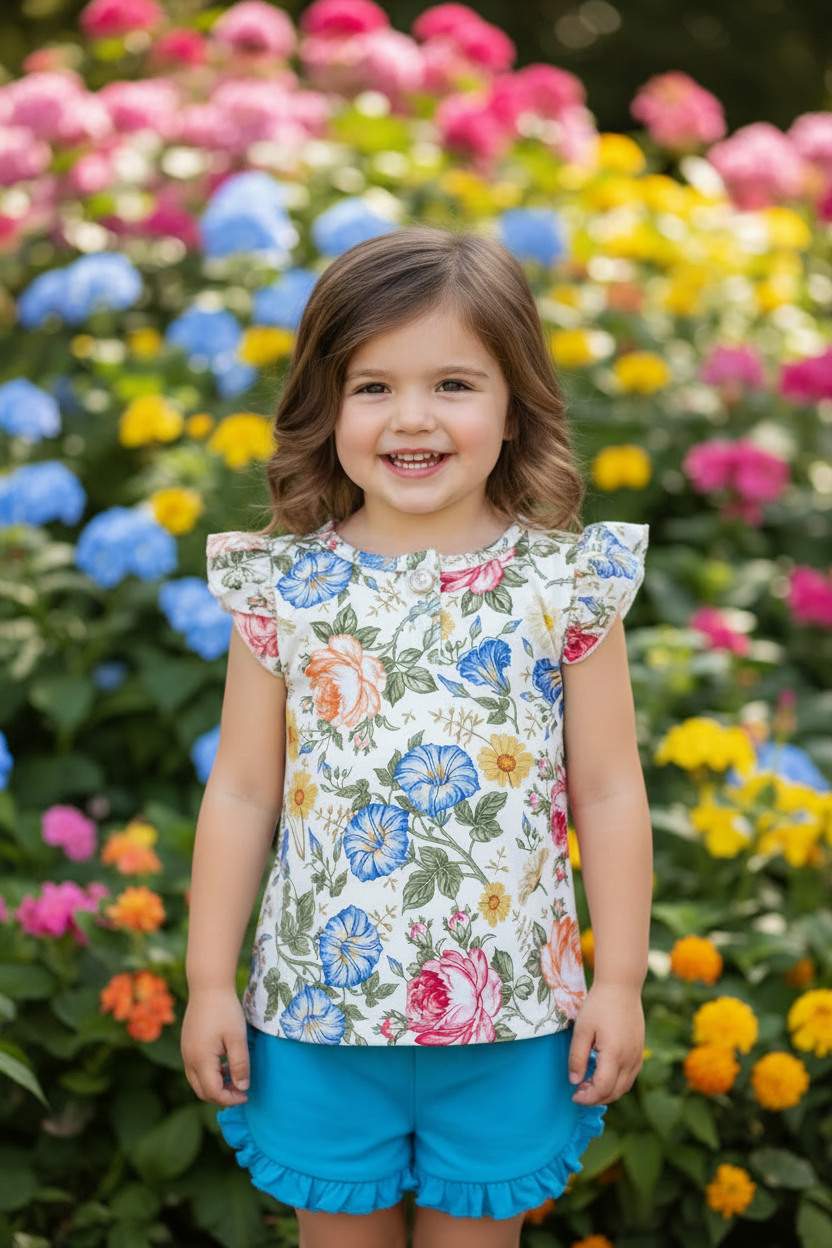 Brown-Haired Child Model with Buttons Added